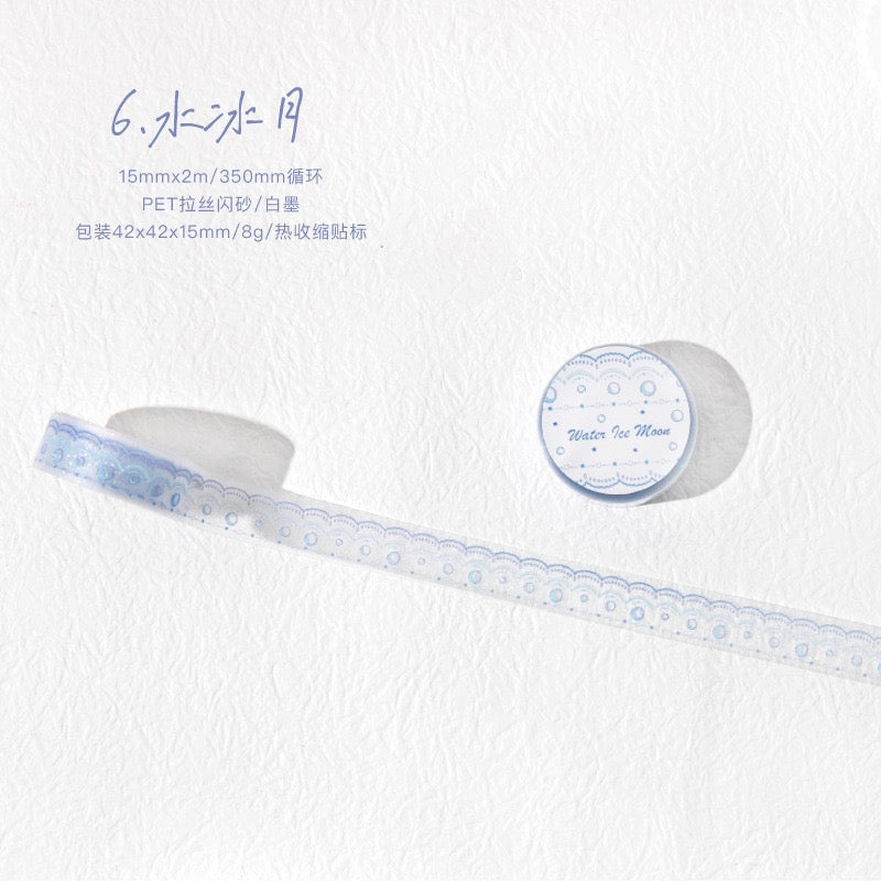 🎀 Lace Trim Cloud PET Glitter Tape