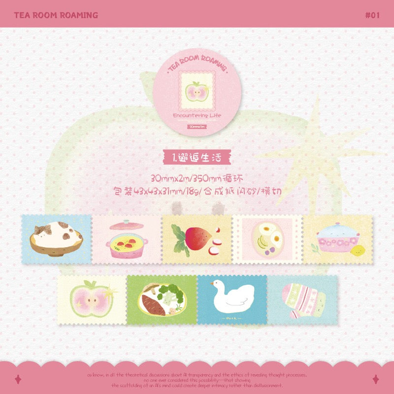 🍵 Tea Room Wander Glitter Die-Cut Tape