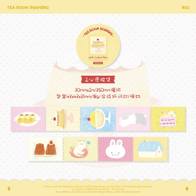 🍵 Tea Room Wander Glitter Die-Cut Tape