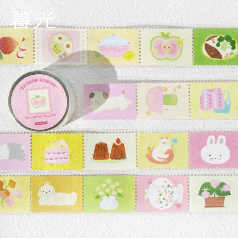 🍵 Tea Room Wander Glitter Die-Cut Tape