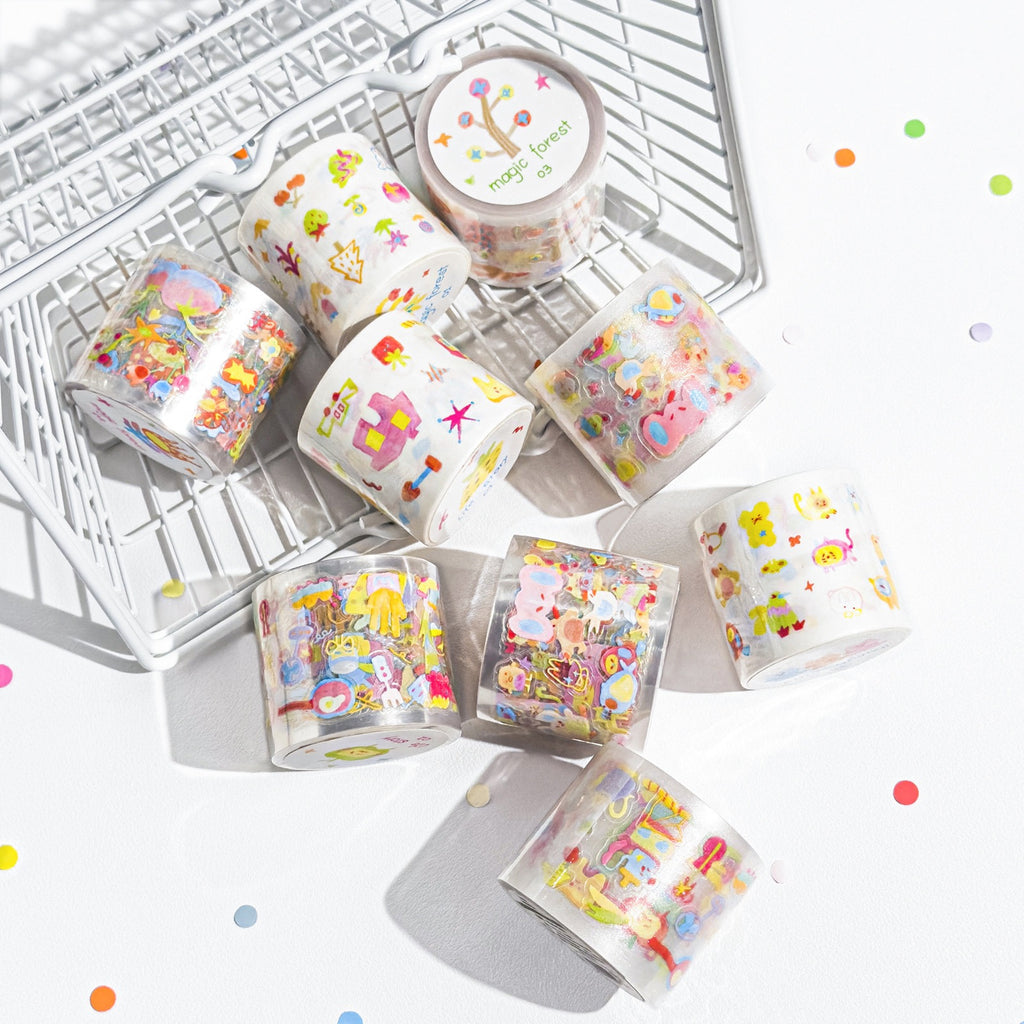 🎨 Cute Doodle Die-Cut Washi Tape