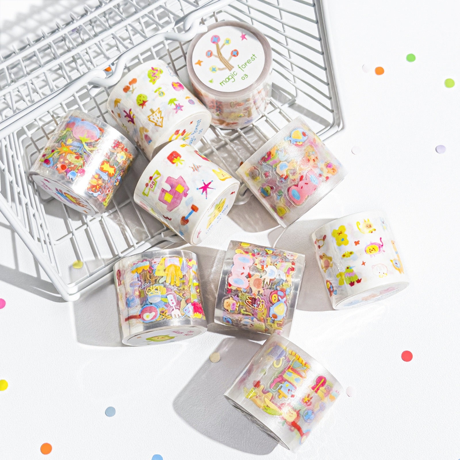 🎨 Cute Doodle Die-Cut Washi Tape
