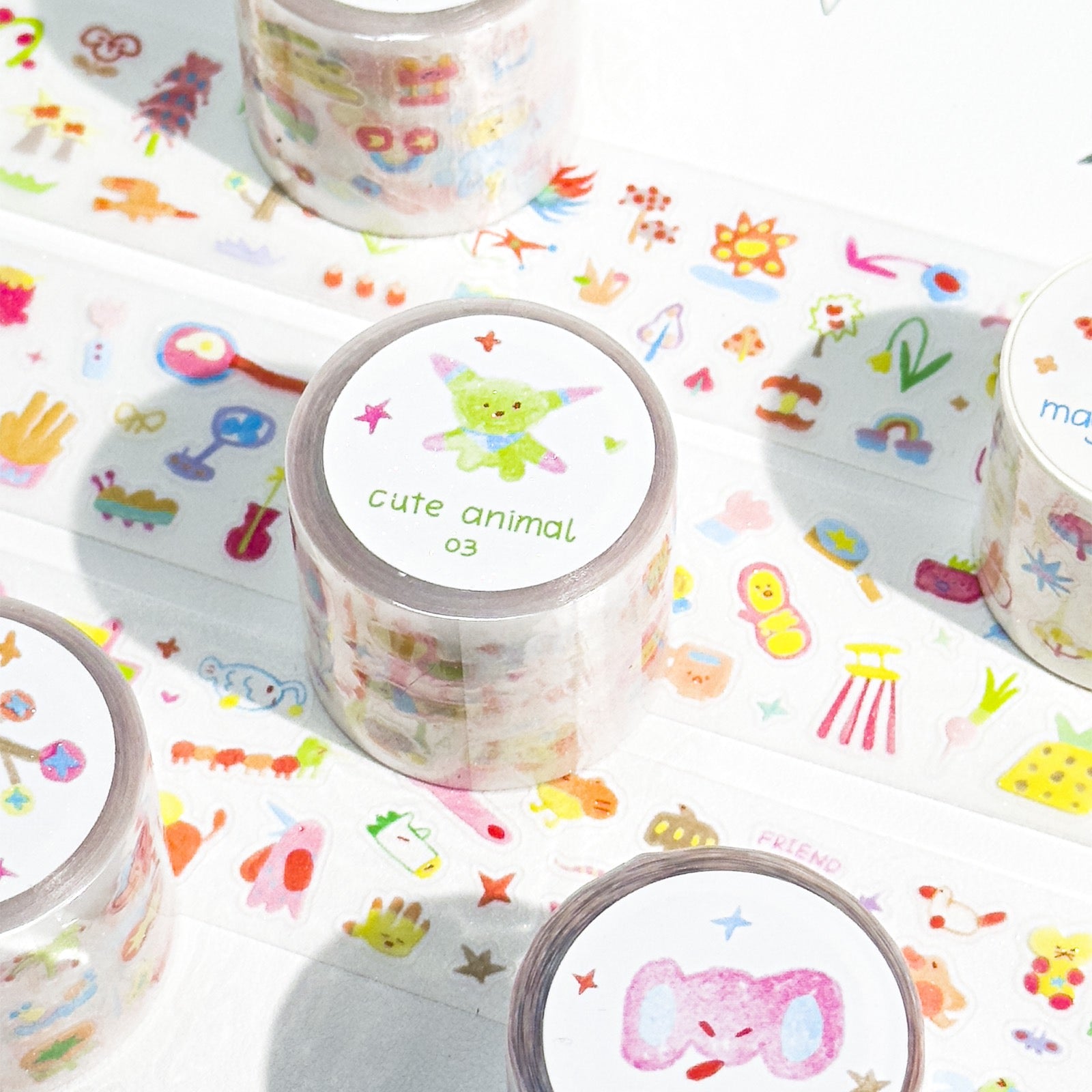 🎨 Cute Doodle Die-Cut Washi Tape