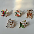 🦊 Woodland Animal Pin Set