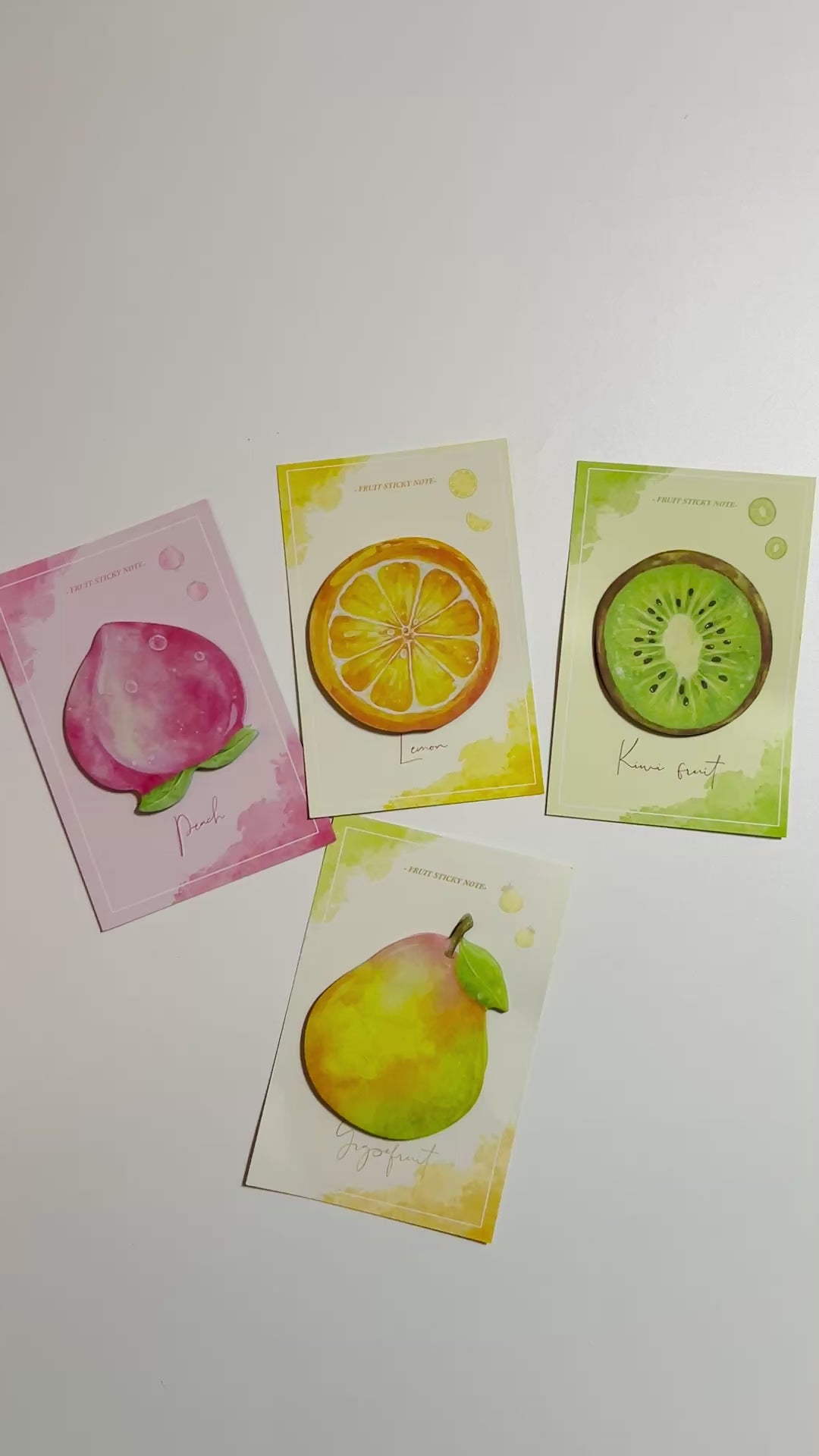 🍊 Watercolor Fruit Sticky Notes