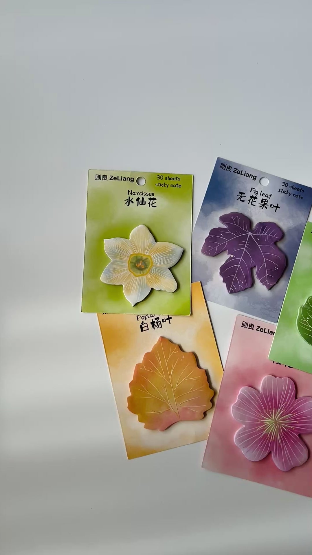 🌿 Botanical Leaves & Blossoms Sticky Notes