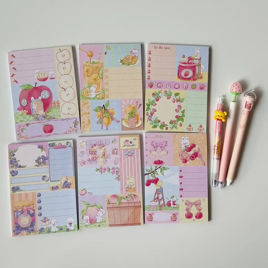 🍓 Sweet Fruit Garden Memo Set