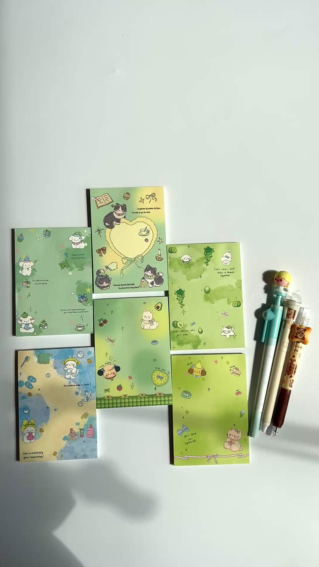 🍃 Green Breeze Memo Set - 3