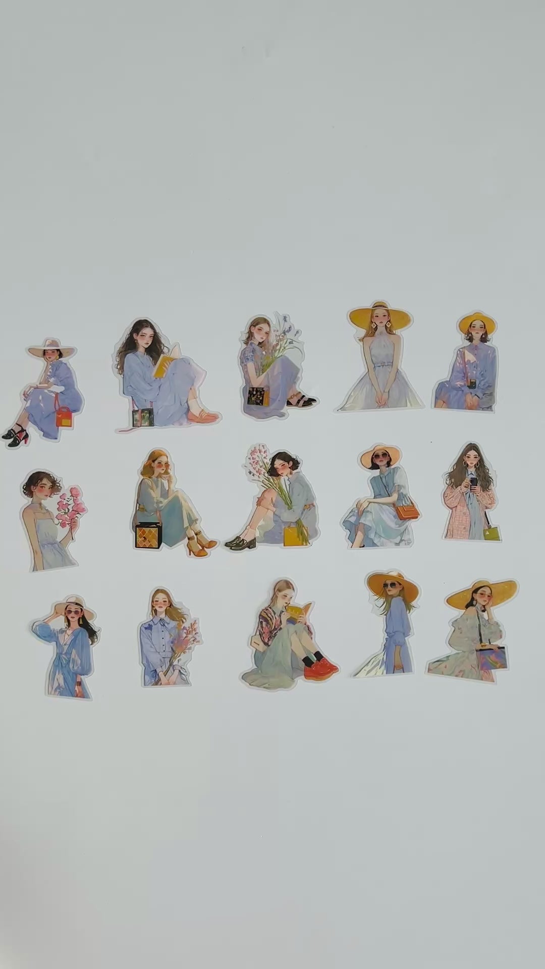 🫧 Soft Aesthetic Girl Sticker Set
