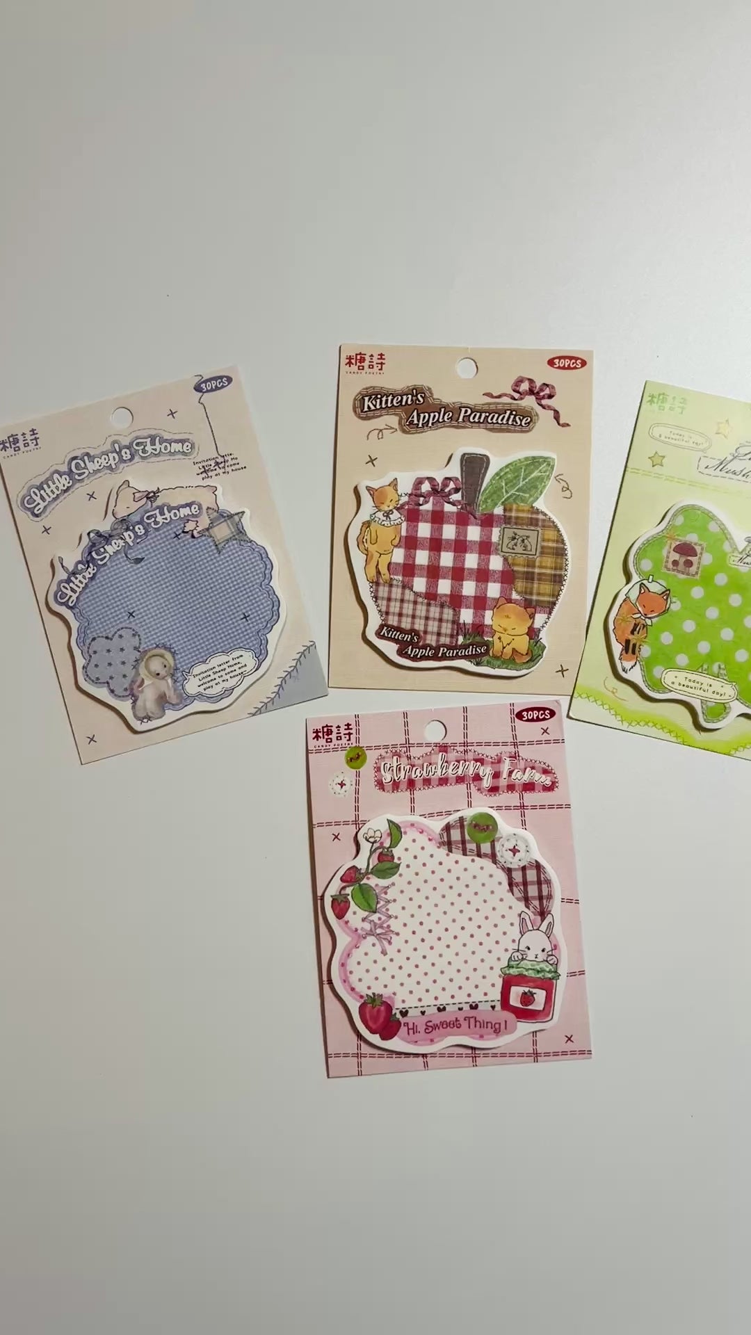 🍓 Cute Cottage Animal Sticky Notes