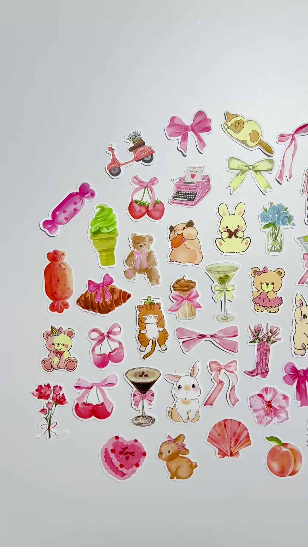 🍑 Blush Bunny Sticker Set