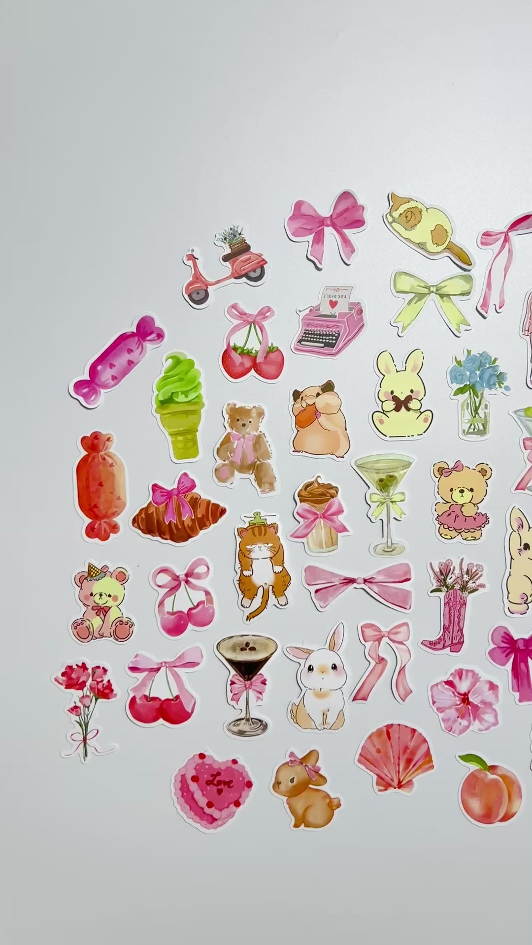 🍑 Blush Bunny Sticker Set