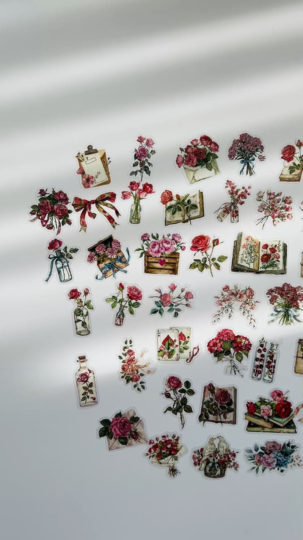 🌹 Vintage Rose & Love Letter Sticker