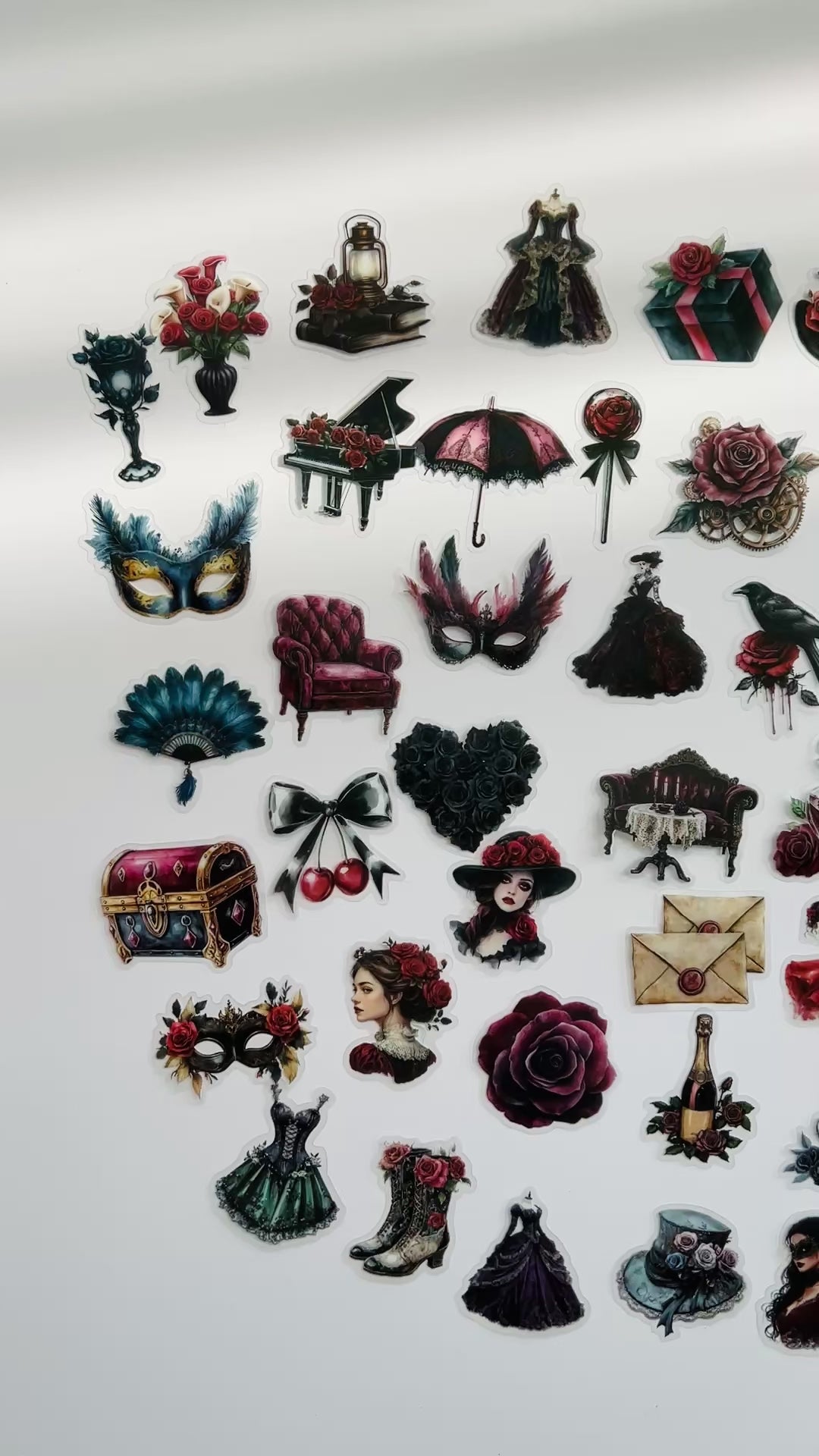 🌹 Victorian Gothic Rose Stickers