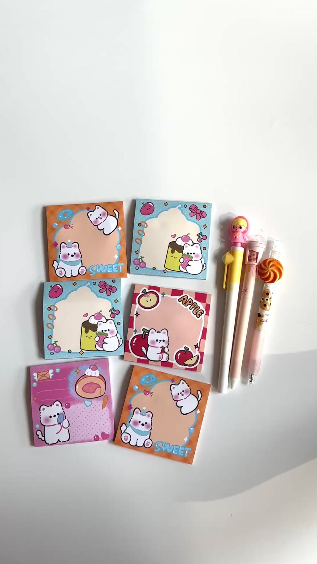 🍬 Sugar Sweet Cat Sticky Notes - 12