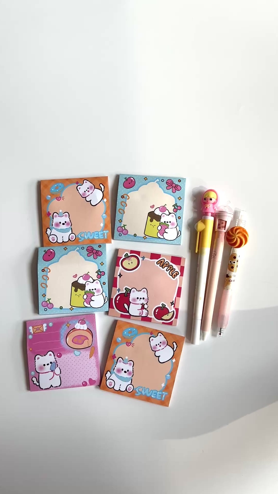 🍬 Sugar Sweet Cat Sticky Notes - 12