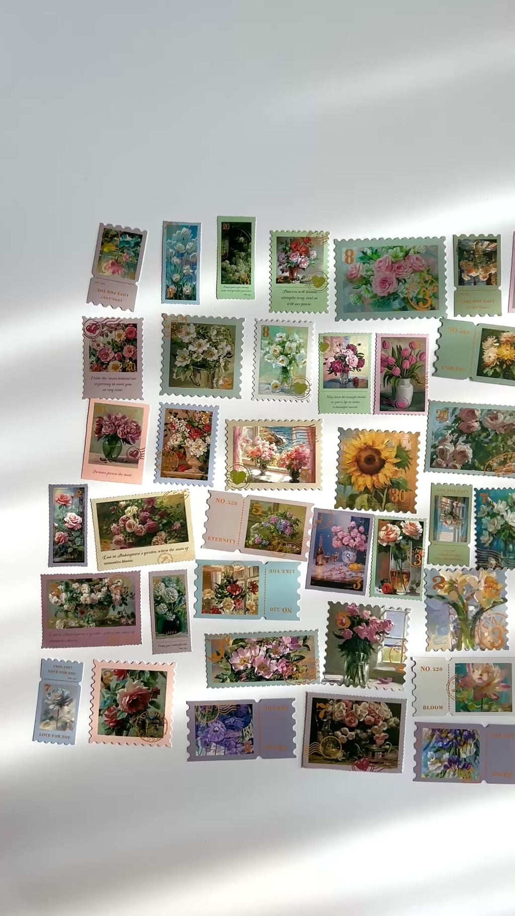 🌸 Vintage Floral Stamp Stickers