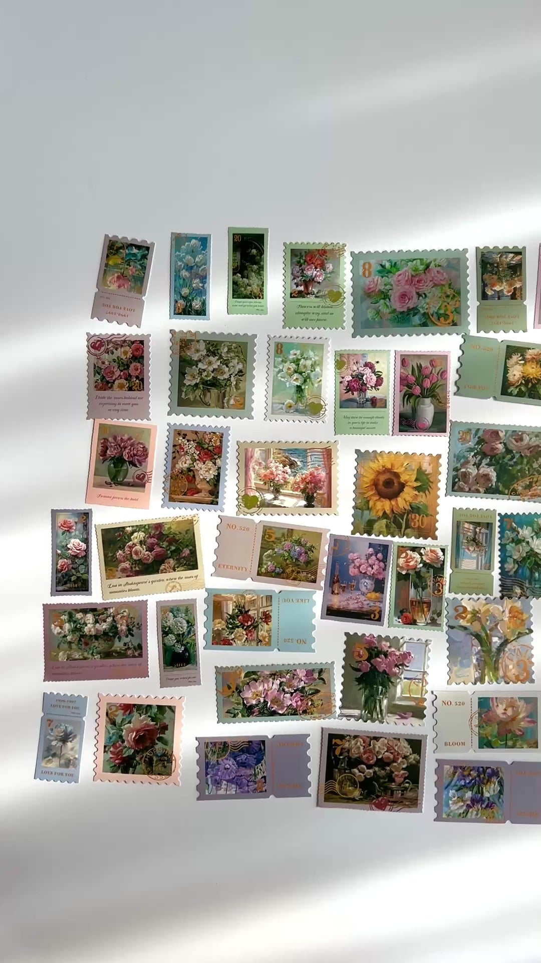 🌸 Vintage Floral Stamp Stickers