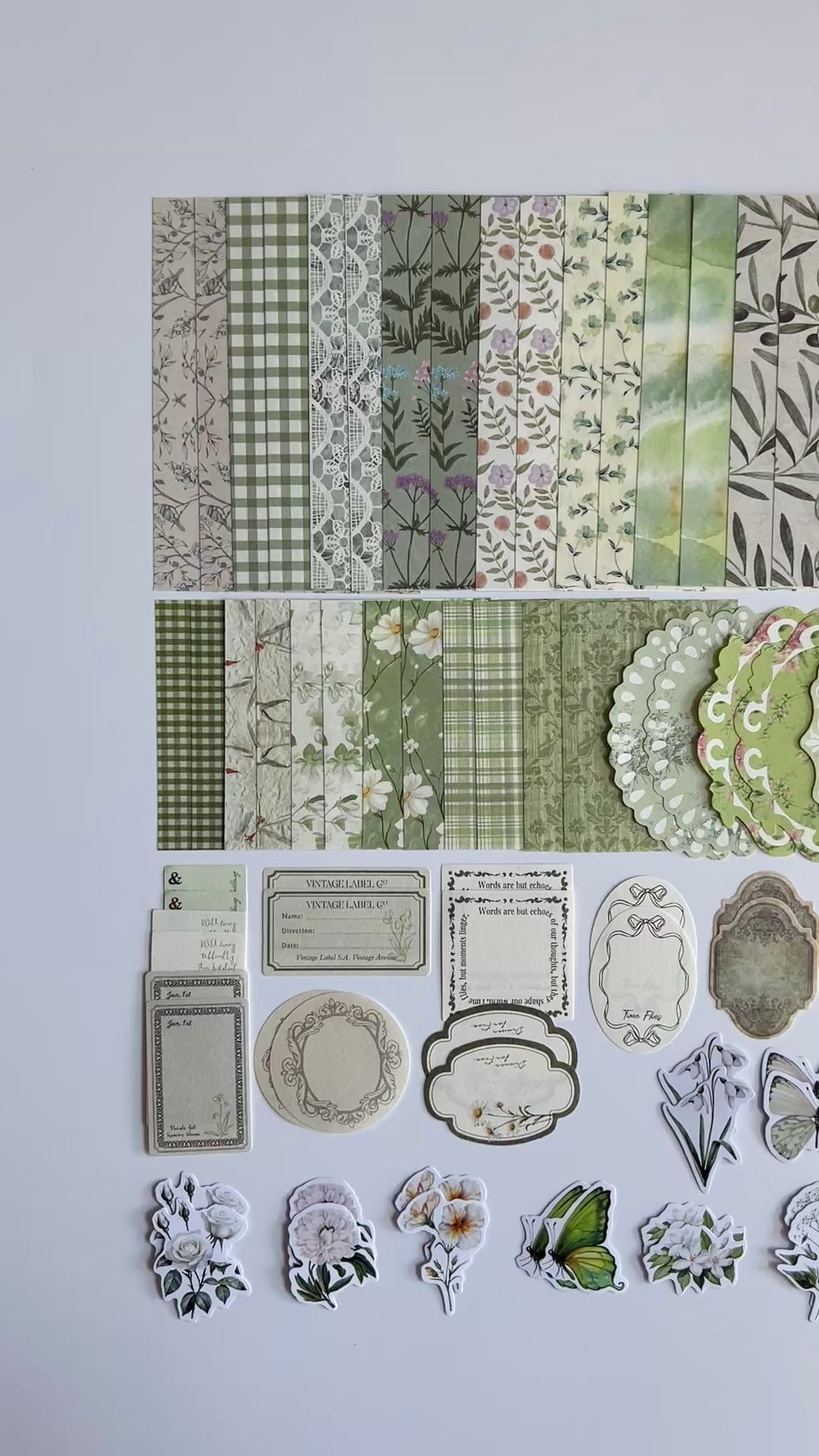 🌿 Vintage Botanical Lace Journal Kit (100 pcs)