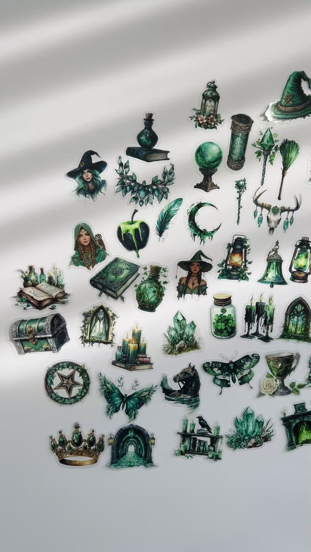 🌿 Dark Forest Witch Stickers
