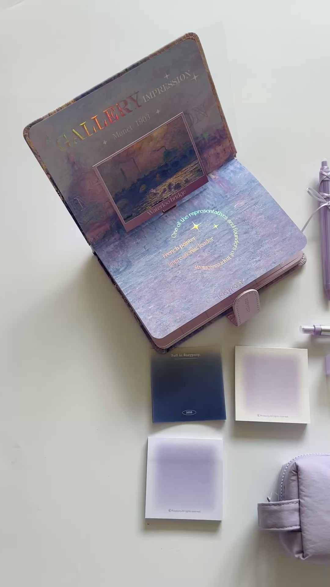 💜 Lavender Waterloo Bridge Stationery Set