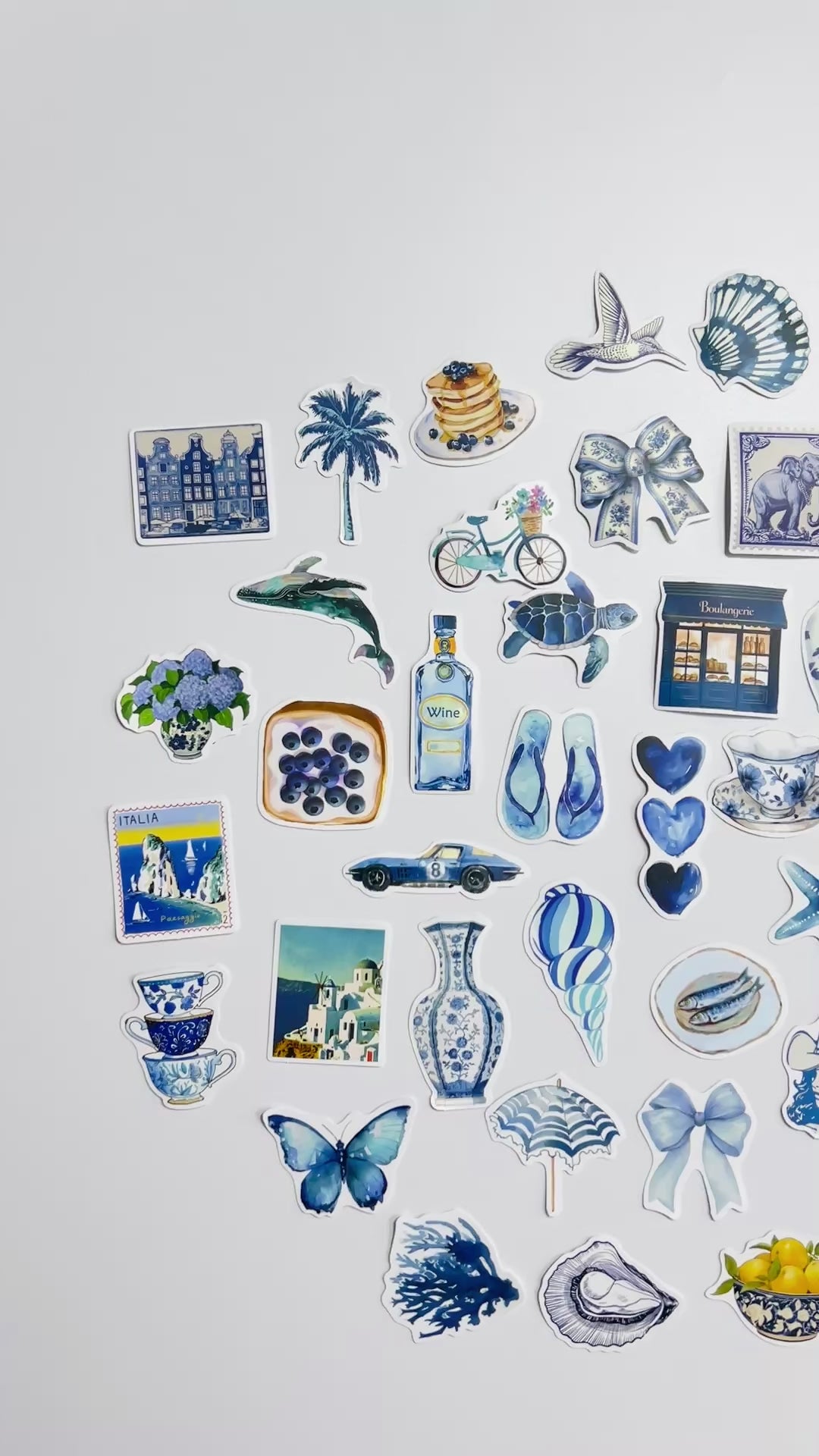 🐚 Mediterranean Blue Sticker Set