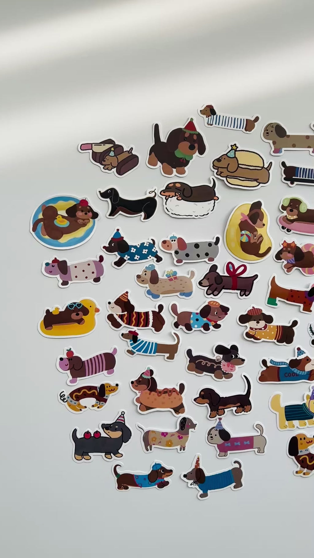 🐶 Cute Dachshund Sticker Set