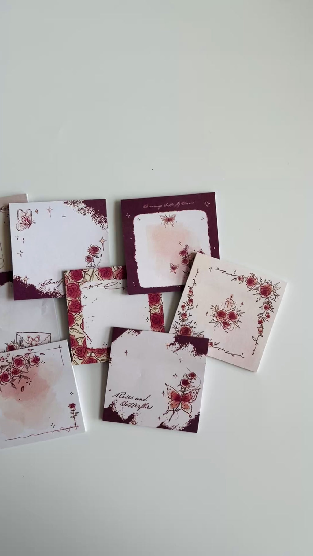 🌹 Vintage Rose Sticky Notes