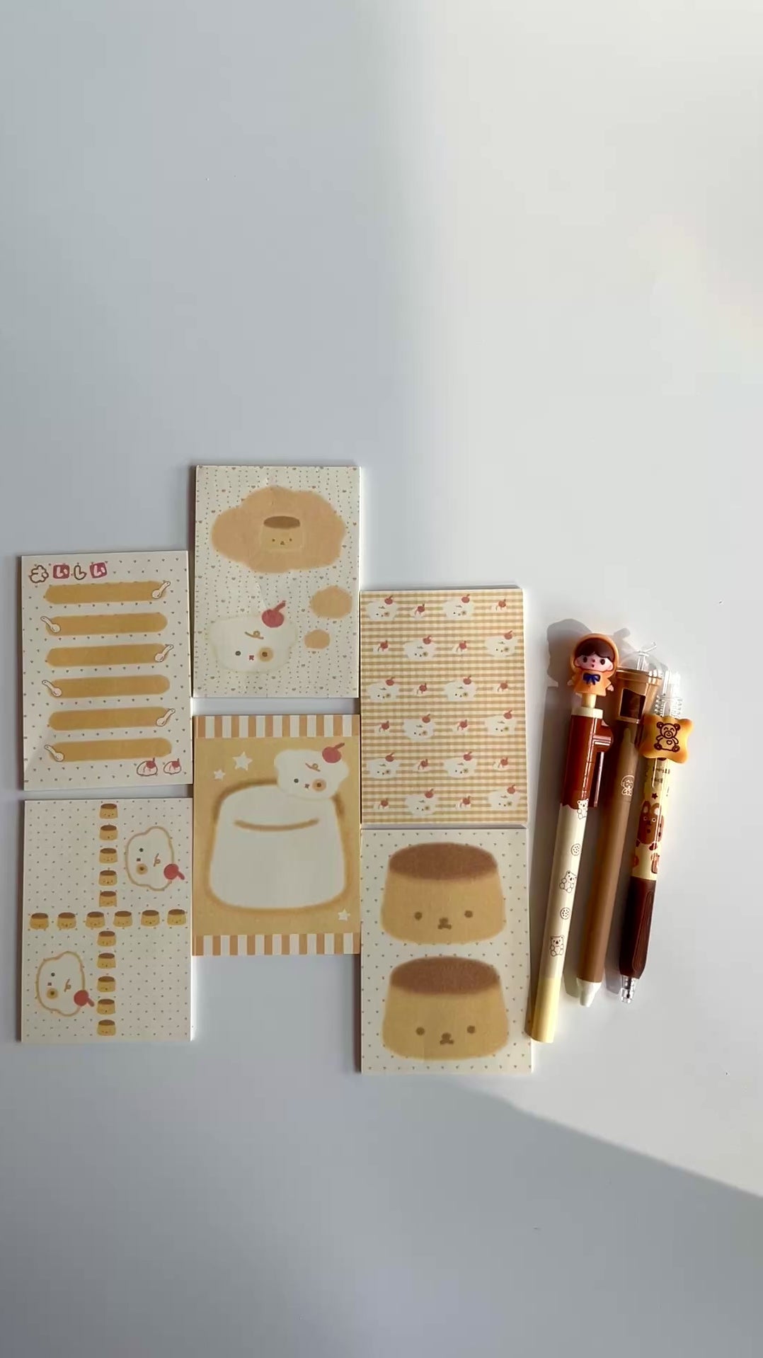 🍮 Caramel Pudding Memo Set - 15