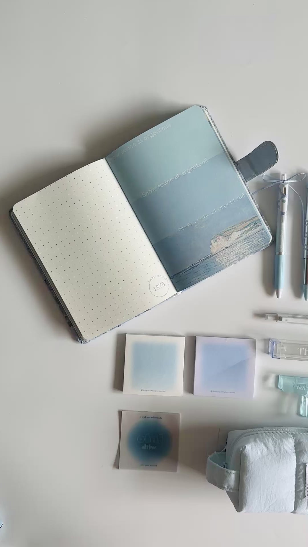 ❄️ Blue Snow Scene Stationery Set