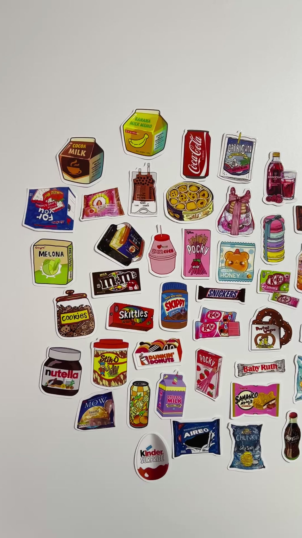 🍩 Kawaii Snack Food Sticker Set