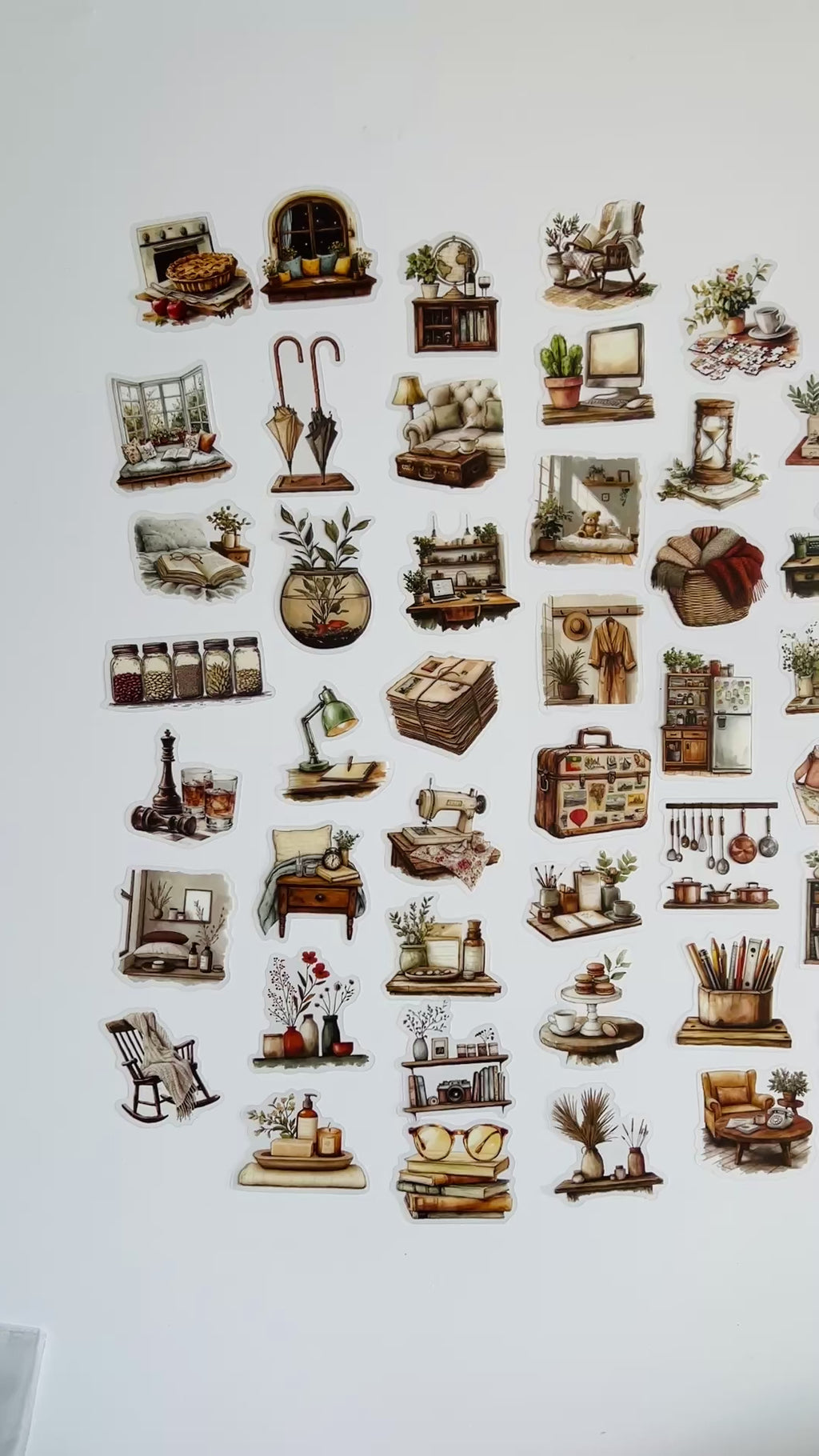 🏡 Cozy Vintage Home Stickers