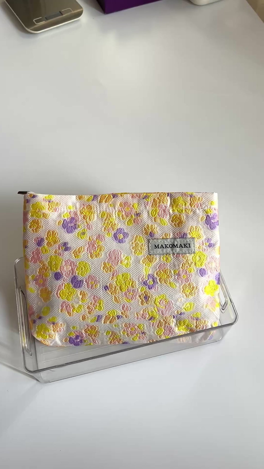 🌼 Spring Floral Cosmetic Bag